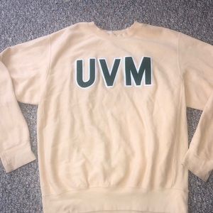 Yellow UVM Logo Sweatshirt